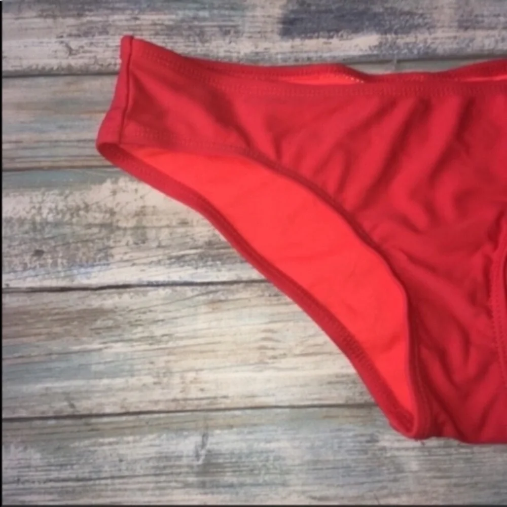 Xhilaration Red Hipster Bikini Bottoms - Picture 3 of 4